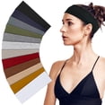 thumbnail image 1 of Sefiinh Diademas para Mujer Diadema para el Sudor Yoga Bandas elásticas para la Cabeza Banda para el Cabello para Mujer Diademas para Entrenamiento Accesorios para niñas Paquete de 12, 1 of 1