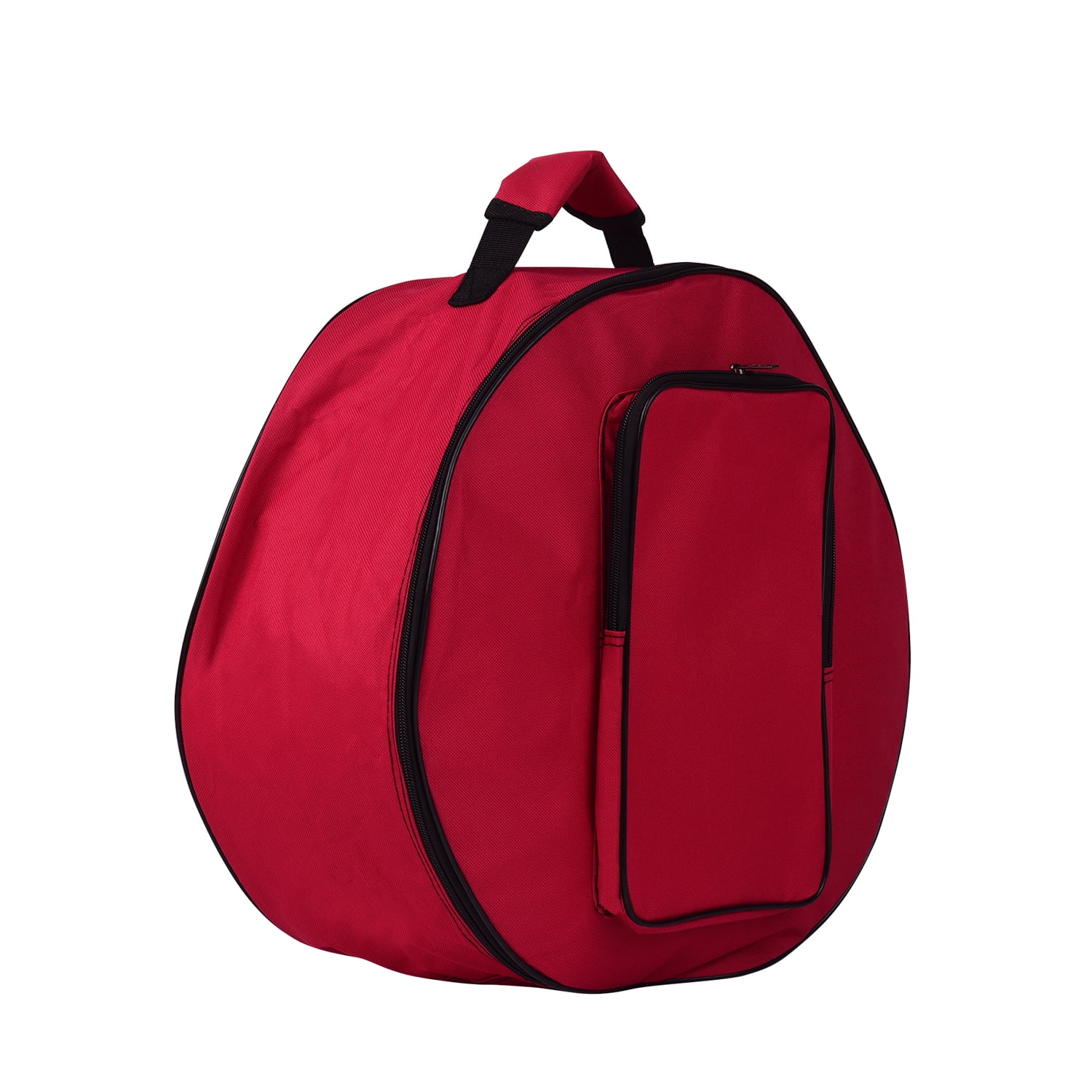 Tomshine Compact Snare Drum Bag Backpack Case with Shoulder Strap Outside  Pockets Musical Instrument Accessory Red