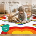 thumbnail image 4 of ODIKA Door Symmetrical Welcome Frame Lgbt Striped Bold Doormat Motif Refined for Playroom, Bedroom, Reading Nook, Pet Friendly & Kids Safe Play, 4 of 7