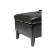 thumbnail image 3 of Oregon 42 inch Wide Storage Ottoman Bench with Tray in Midnight Black Vegan Leather, 3 of 6