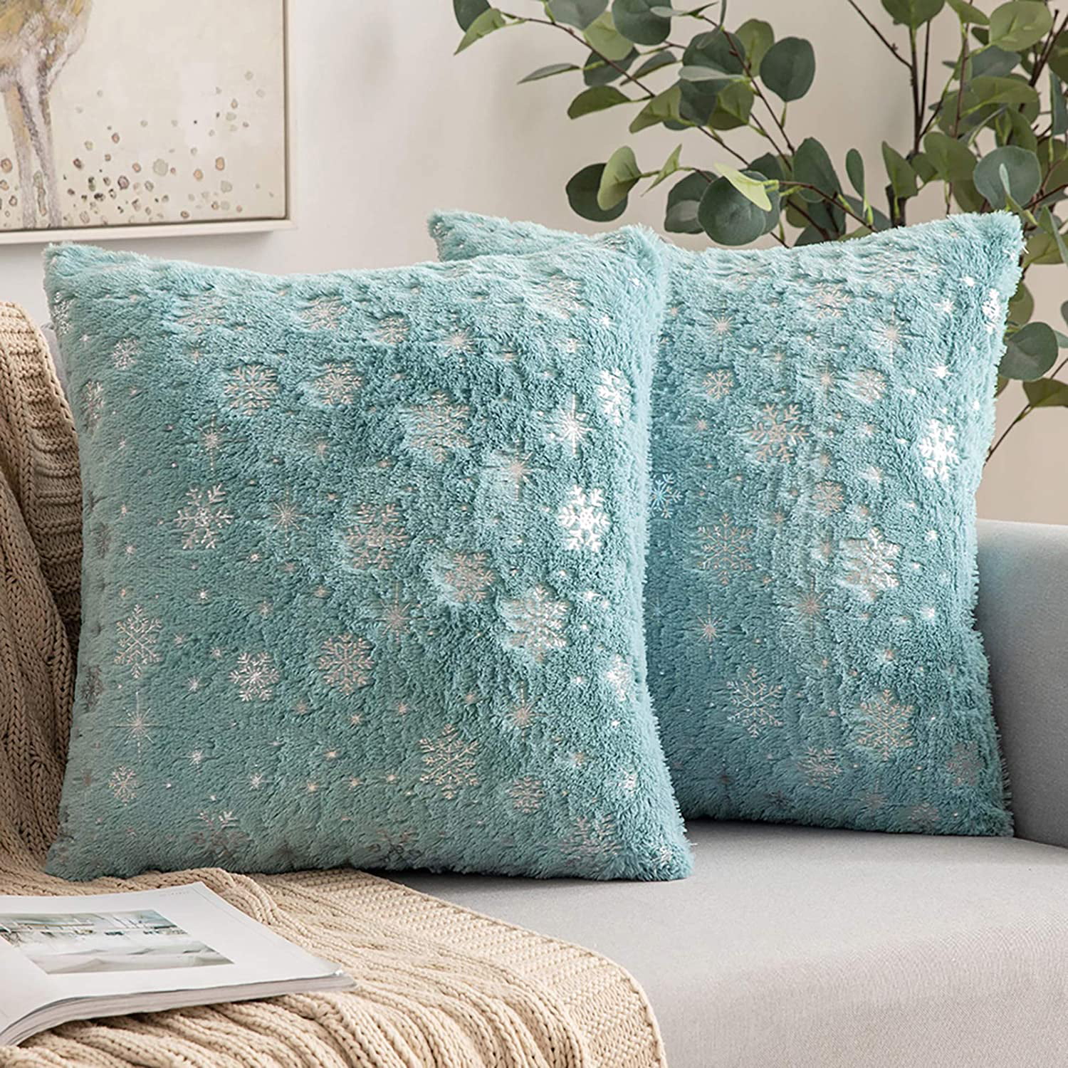 2 Pcs Solid Color Corduroy Decorativeo Pillowcase Cushion Cver for Sofa Throw Pillow Case 18 X 18 Inch 45 X 45 cm Queenie® 18 X 18 Inch, Pink
