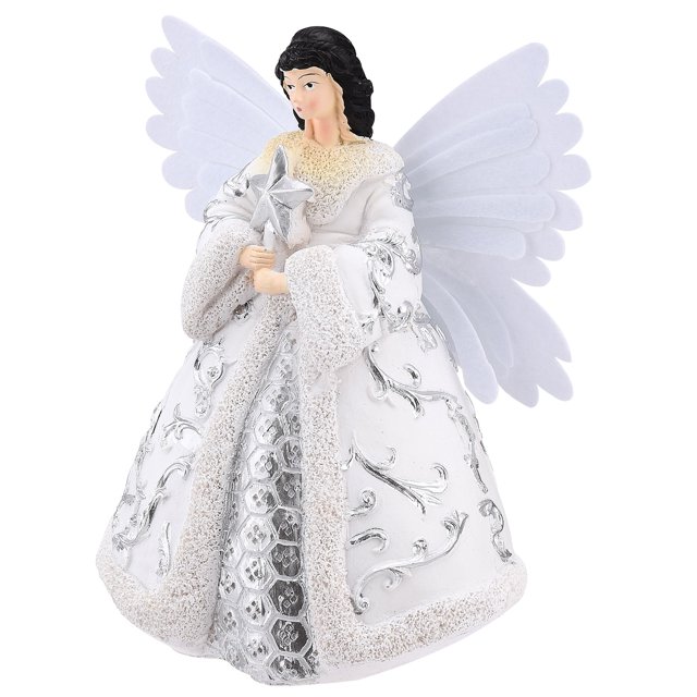 Decoración tridimensional del árbol de Navidad ángel dorado muñeca árbol estrella superior LED emisor de luz adornos de decoración superior del árbol de Navidad ANGGREK Otros