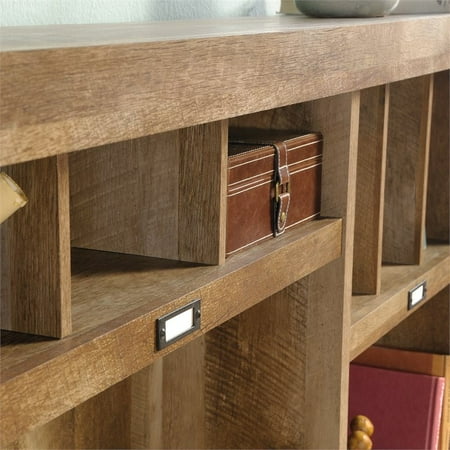 Sauder Dakota Pass Computer Desk With Hutch In Craftsman Oak