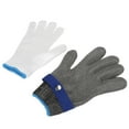 thumbnail image 1 of Guantes de trabajo ambidiestros y de alto rendimiento de acero inoxidable resistentes a cortes talla XL, 1 of 15