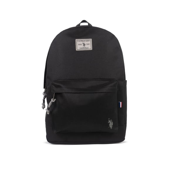 U.S. Polo Assn. Unisex Kid's 18" Solid Core Backpack, Black