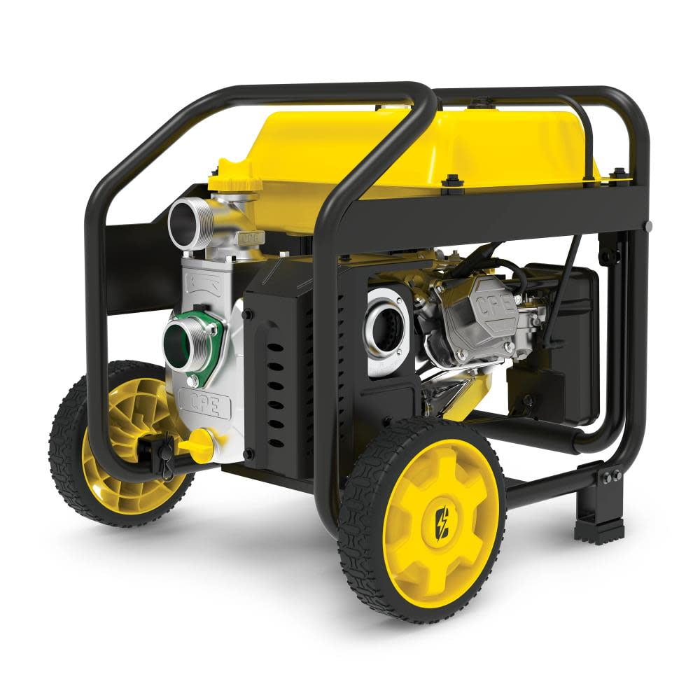 Champion 2-Inch Gas-Powered Semi-Trash Water Transfer Pump with Hose and Wheel Kit