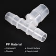 thumbnail image 4 of Unique Bargains 14x20x14mm OD PP Reducing Barb Hose Fitting Tee T Shape 3 Way Pipe Connector, Translucent 2 Pack, 4 of 5