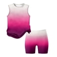 thumbnail image 4 of 2 Piece Girls Summer Outfits Casual Lounge Set Shirts and Elastic Waist Shorts with Pockets Clothing Sets, 4 of 7