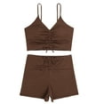 thumbnail image 1 of Traje de baño vintage de dos piezas para mujer, bikini retro de cintura alta fruncido con cuello halter y trajes de baño inferiores para mujer, 1 of 5