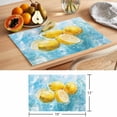 thumbnail image 6 of Lemon Yellow Placemats Set of 8 Blue Lake Wave Summer Tropical Watercolor Place Mats Indoor Wipeable Table Mats Washable Cloth Dining Table Placemats for Kitchen Holiday Party Home Decor 13x19 Inch, 6 of 9