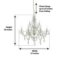 thumbnail image 2 of Gypsy Color Acrylic Crystal Chandelier, Clear Crystals White Metal,  9 Lights Ceiling Mount, 2 of 2