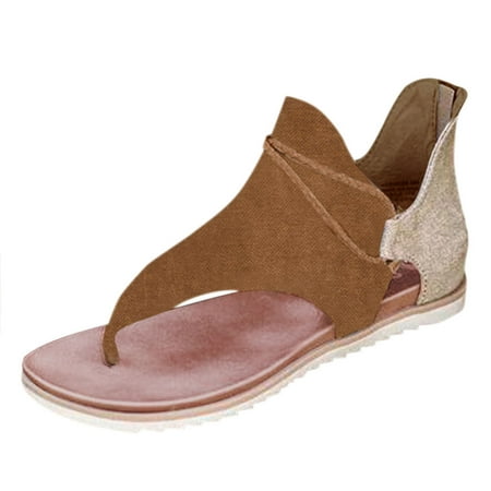 

Rdeuod Women s Sandals Slippers for Women Shoes Fashion Solid Color Minimalistic Toe Clip Roman Flat Sandals Slippers Flip Flop