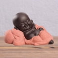thumbnail image 6 of yotijay Creative Little Ceramic Maitreya Happy Buddha Sculpture Figurine Ornaments, Cute C, 6 of 7
