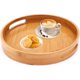 thumbnail image 1 of Bandeja para servir de bambú, bandeja de madera natural con borde elevado para un transporte seguro, uso multiusos para servir y decorar (30 x 30 x 4 cm), 1 of 5
