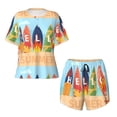 thumbnail image 4 of Picia Hello Summer3 Pajamas Sets for Women Soft Short-Sleeved Pjs with Lounge Shorts Two Piece Sleepwear-4X-Large, 4 of 9