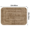 thumbnail image 6 of Unique Bargains Soft Absorbent Rug Non-Slip Plush Bath Mat for Bathroom Floor Brown 20"x32", 6 of 7