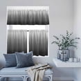 thumbnail image 6 of 3 Piece Kitchen Curtains and Valances Set Grey Ombre Cafe Curtains 36 Inch Length Contemporary Gradient Abstract Art Valance & Tier Curtain for Living Room Bedroom Small Window 54"x18"+27"x36"*2, 6 of 6