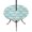 Mint, Sage, White, variant on Round Outdoor Tablecloth with Umbrella Hole and Zipper, Sage Green Palm Tree Summer Tablecloth with Elastic Waterproof, Beach Tropical Coastal Patio Table Covers for 31" - 35" Picnic Pool Tables