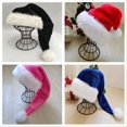 thumbnail image 2 of Gorro de peluche rojo y negro para Navidad, gorro de Papá Noel novedoso, adornos navideños para niños para Año Nuevo, regalo de Papá Noel para el hogar, suministros para fiestas, 2 of 5