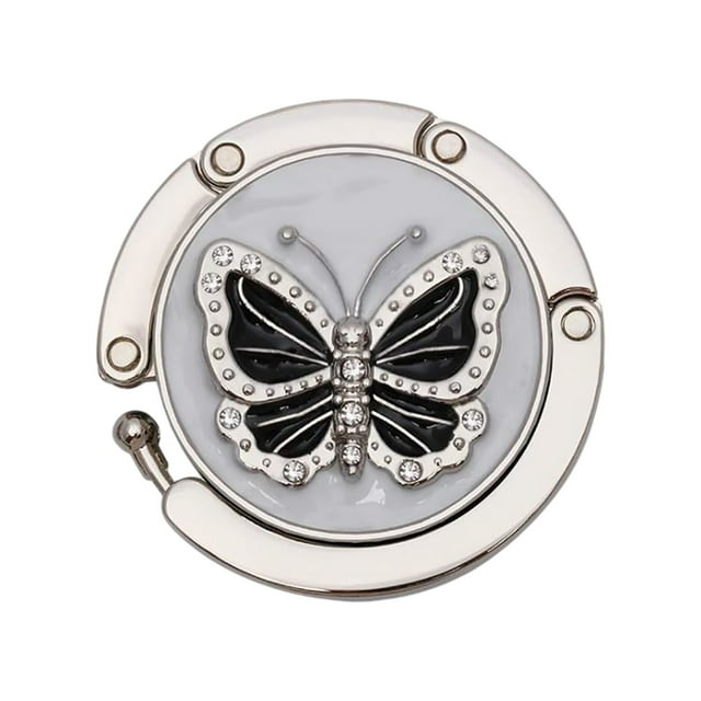 Elegant Foldable Metal Handbag Hanger Hook for Secure Purse Storage on Restaurant Tables and Home Use