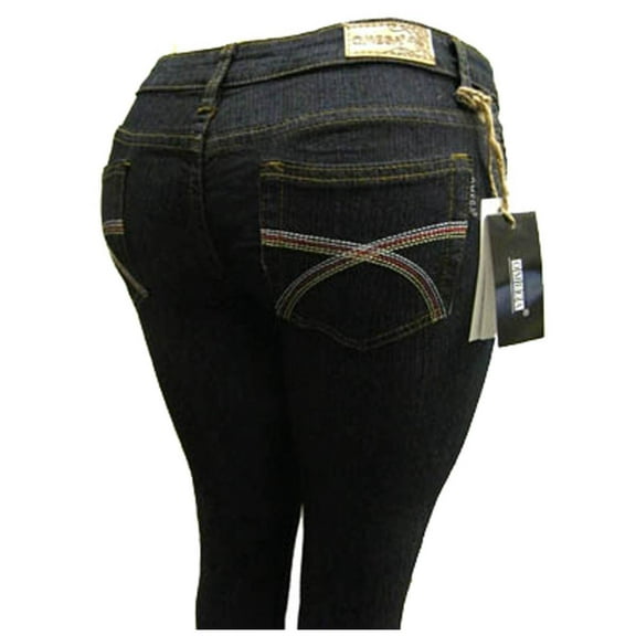 Women's Omega Skinny Stretch Jeans- Criss Cross 1, 1