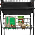 thumbnail image 5 of ZENSTYLE 59.3'' Bird Cage with Rolling Stand Wrought Iron Birdcage Medium Pet House, 5 of 7