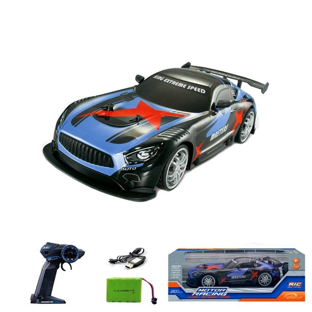 Coche teledirigido de alta velocidad para niños, vehículo de carreras teledirigido de PVC, escala 1:14, 4WD, 2023