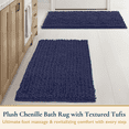 thumbnail image 2 of ComfiTime 2 Piece Bathroom Rugs Set – Luxury Chenille Shaggy Bath Rugs, Extra Soft & Thick, Absorbent Water, Non-Slip, Machine Washable, Bath Mats for Bath Floor,Tub and Shower, 24*36, 2 of 9
