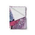 thumbnail image 2 of Grunge Soft Flannel Fleece Blanket, Noble Lady from the Past with Nostalgic Hat on Vintage Backdrop with Grunge Details, Cozy Plush for Indoor and Outdoor Use, 60" x 80", Pink Purple, by Ambesonne, 2 of 6