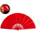 thumbnail image 1 of Dvruxg Large Folding Hand Rave Fan - Vibrant Nylon Cloth for Kung Fu, Tai Chi, Dance, Music Festivals, Parties & Decorations, 1 of 5