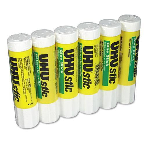 99830 Saunders UHU Small Glue Sticks 0.74 oz 6/Pack White
