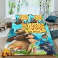 thumbnail image 2 of El Libro de la Selva Conjunto de sábanas temático, trío de piezas, cómodo y amigable con la piel, diseño único, regalo de decoración para el hogar para familiares, amigos y fans,173cm *218cm, 2 of 6