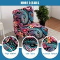 thumbnail image 4 of DEKAXID - Funda para silla sin brazos (1/2 unidad), diseño de licra elástica, extraíble y lavable, para sala de estar y comedor., 4 of 7