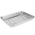 thumbnail image 1 of QUTETN Biscuits Oven Roasting Pan Oven Tray Chicken Wing Rack Baking Pan Grid Stainless Steel, 1 of 6