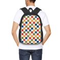 thumbnail image 4 of Balery Floral Checkerboard Mochila para hombre y mujer - Tela Oxford 600D resistente - Gran capacidad, resistente al agua, ideal para la escuela, viajes y senderismo, 4 of 6
