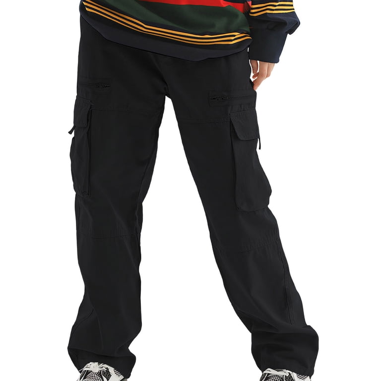 Muscularfit Black Lounge Pants Men Carpenter 2000s Slacks Cargo