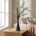 thumbnail image 5 of Unique Bargains Ceramic Vase for Home Decor Tall Matte Flower Vase Ribbed Textured Black, 5 of 6