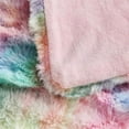 thumbnail image 7 of Queen Size Faux Fur Blanket Rainbow - Big Bubble Rabbit Fluff Blanket for Bed, Large Fluffy Fuzzy Cozy Blanket, Thick Furry Plush Shaggy Blankets, 90x90 Inches, 7 of 7