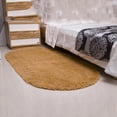 thumbnail image 2 of 1 Pc Bedroom Rug Fluffy Shaggy Area Rug Ultra Soft Washable Shaggy Rugfor Bedroom Bedside Soft Oval Throw Rugs Carpet for Living Room Home Decor, 15.75x23.62 Inch, Khaki, 2 of 2