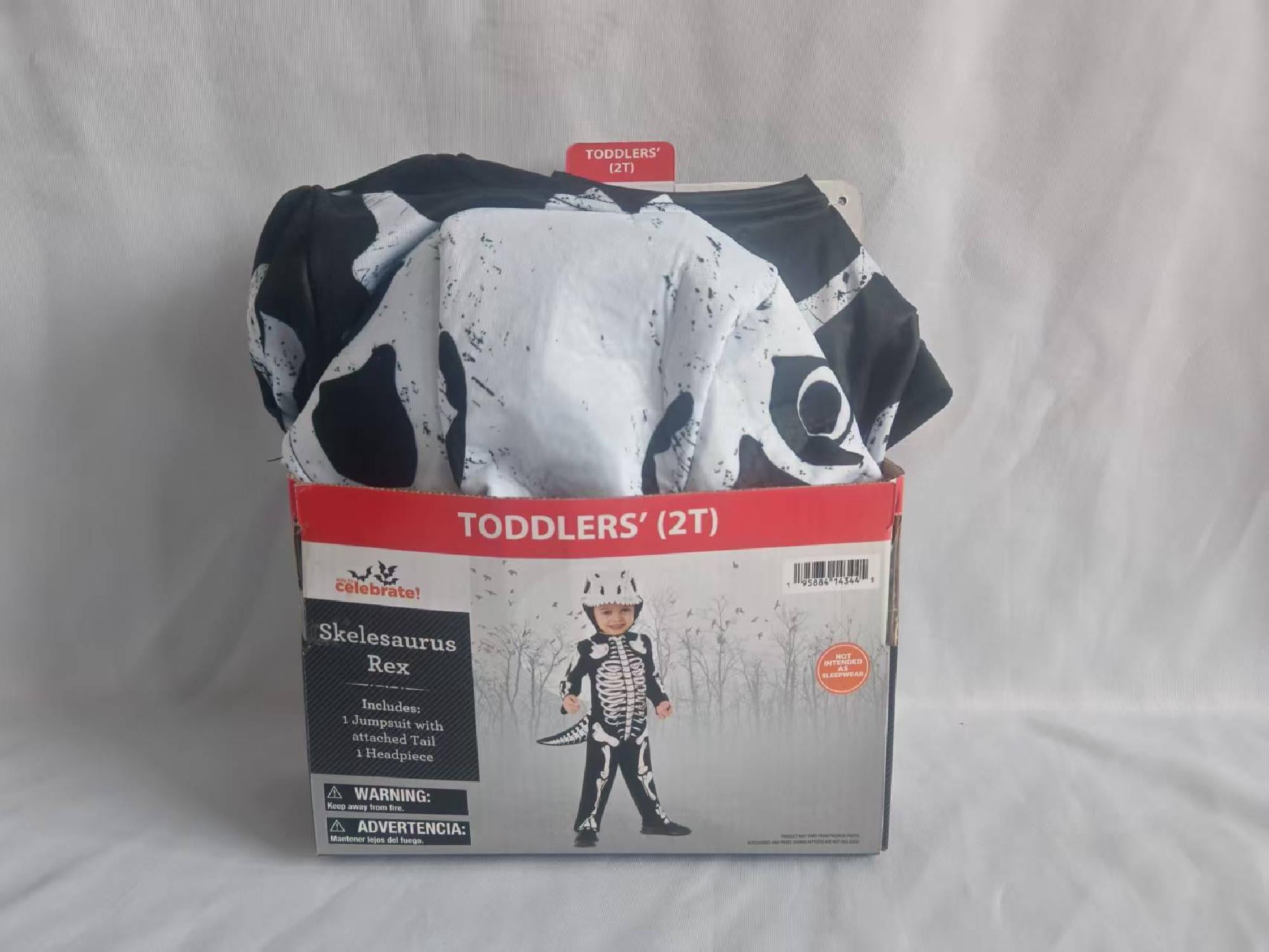 Skeleton Dino Halloween Costume for Toddler, Size 3-4T, by Way to Celebrate