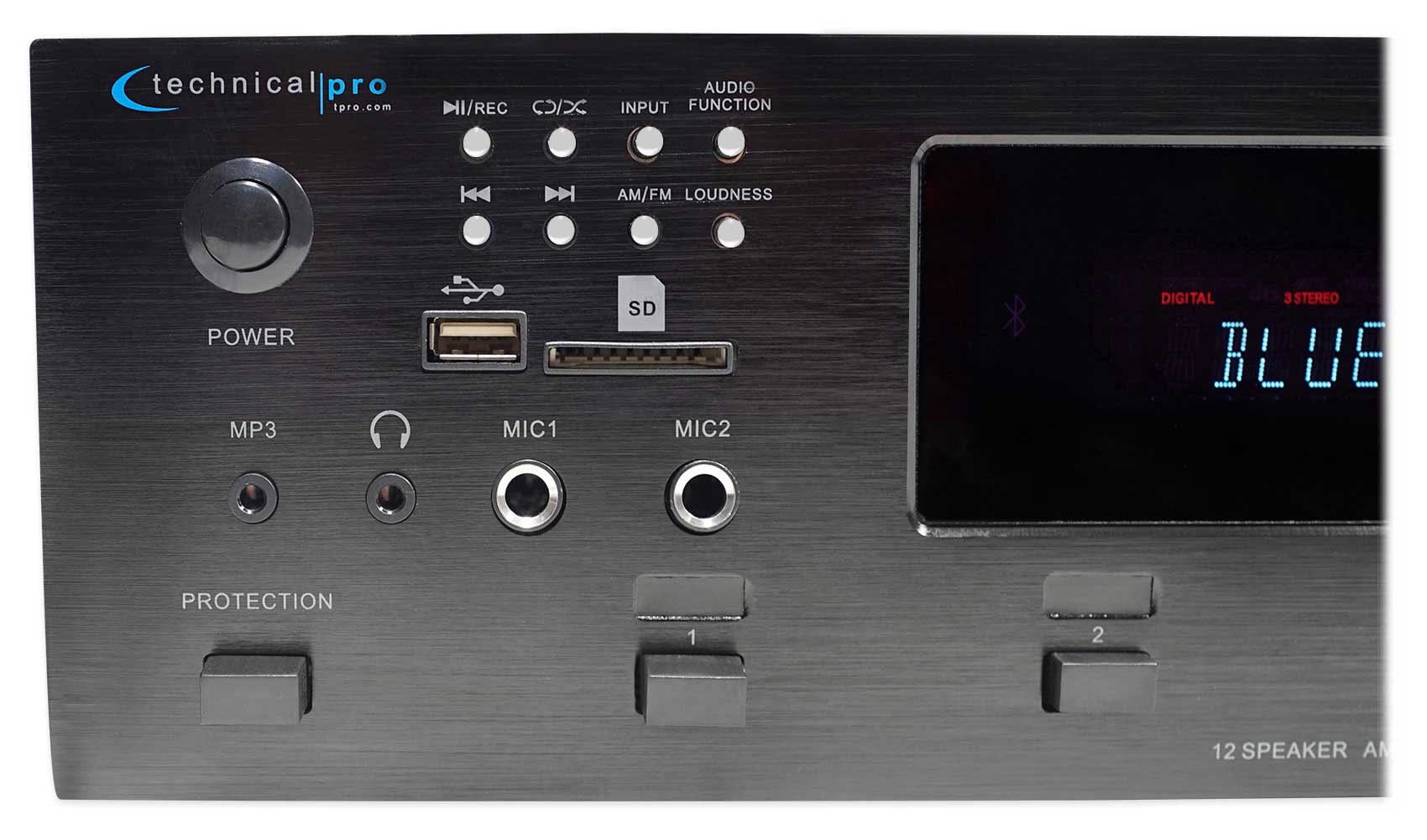 Technical Pro 6000w (6) Zone, Home Theater Bluetooth Receiver+(8) 6.5" Speakers