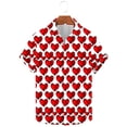 thumbnail image 2 of LIaqionyy Big and Tall Shirts for Mens Valentine's Day Shorts Sleeve Fashion Button down Shirt Party Outfits, 2 of 5