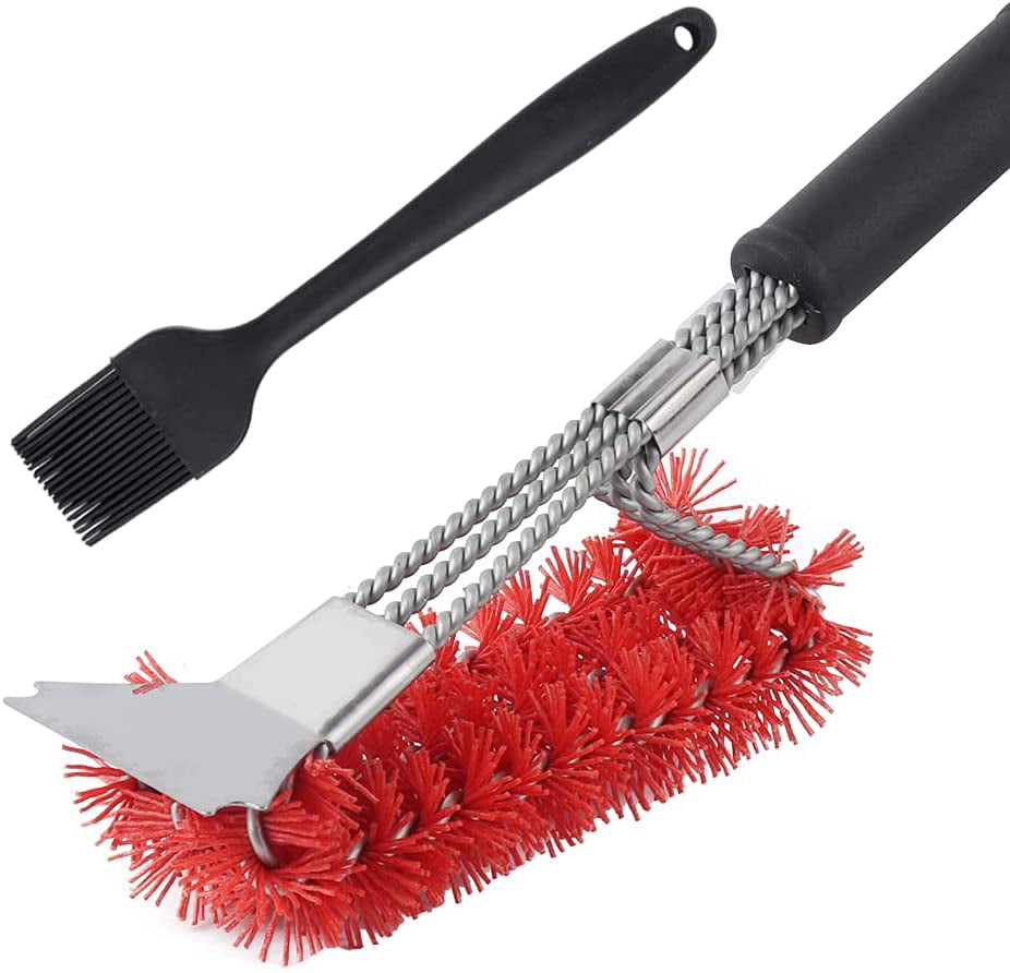 Cooking Concepts Grill Brush 3 IN 1 Durable 18” USA SELLER 