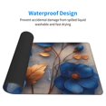 thumbnail image 3 of Naloa Elegant Blue Gold Blooms Gaming Mouse Pad Large Mouse Mat Long Extended Desk Pad Non-Slip Rubber Mice Pads Stitched Edges Thin Pad (16x29.5 Inch), 3 of 8