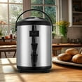 thumbnail image 2 of FLROHA 42-Cup Coffee Urn and Hot Beverage Dispenser with Double Dripless Faucet, Quick-Brewing, Stainless Steel-WITH THERMOMETER, 2 of 9