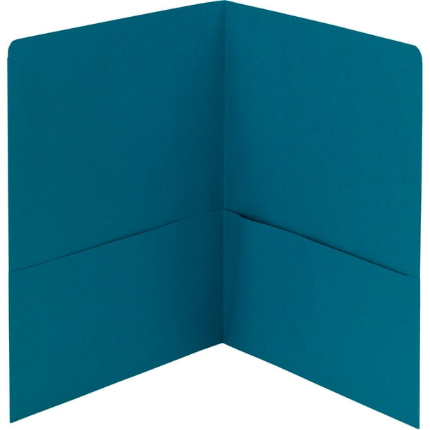 Smead 2Pocket Folders, Teal, 25 / Box (Quantity)