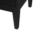 thumbnail image 3 of GDF Studio Stylish 4-Door Sideboard with Adjustable Shelves and Elegant Silver Bar Handles, Black, 3 of 13