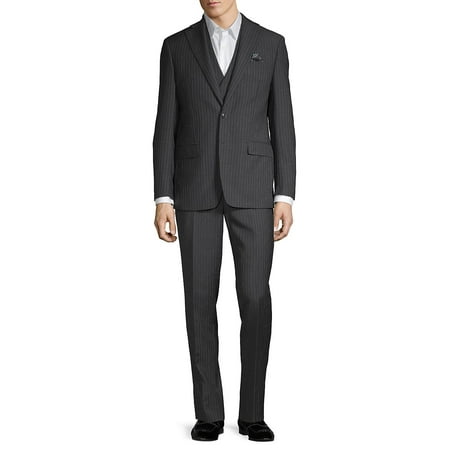 Pinstriped Wool-Blend 3-Piece Suit