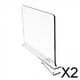 thumbnail image 1 of 2x Divisor de Estante Acrílico Transparente, Práctico, Fácil de Instalar, Organizador de Estante, Divisor de Estante de Armario para Organización de 2 piezas, 1 of 8