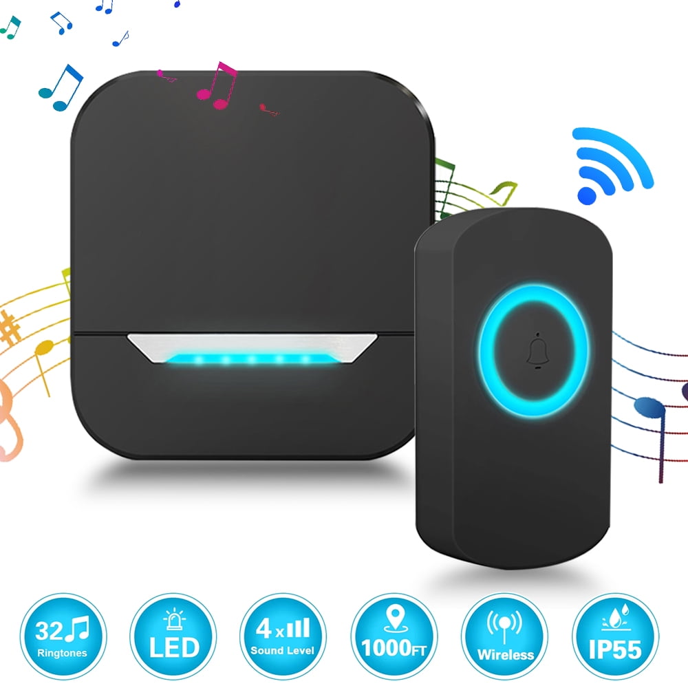 Wireless Doorbell, Waterproof Wireless Doorbell Chime Kit with 36